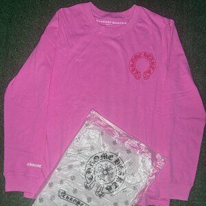 Chrome Hearts Long Sleeve T Shirt Pink Size Small